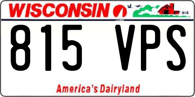WI license plate 815VPS