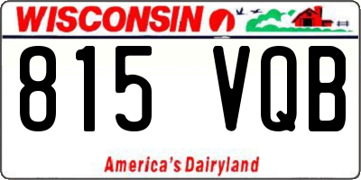 WI license plate 815VQB