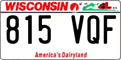 WI license plate 815VQF