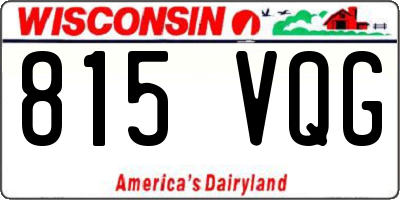 WI license plate 815VQG