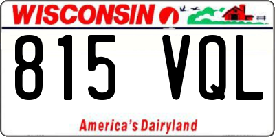 WI license plate 815VQL