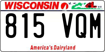 WI license plate 815VQM