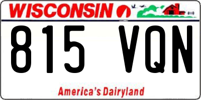 WI license plate 815VQN