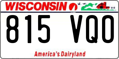 WI license plate 815VQO