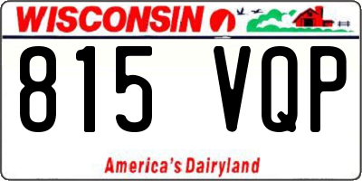 WI license plate 815VQP