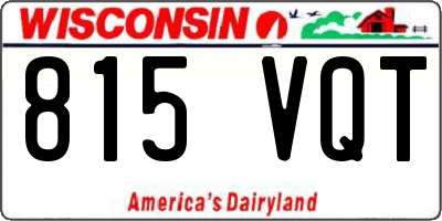 WI license plate 815VQT