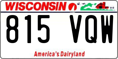 WI license plate 815VQW