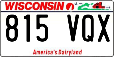WI license plate 815VQX