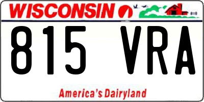 WI license plate 815VRA