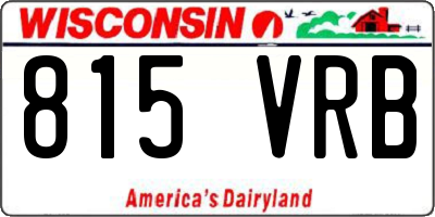 WI license plate 815VRB