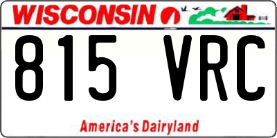 WI license plate 815VRC