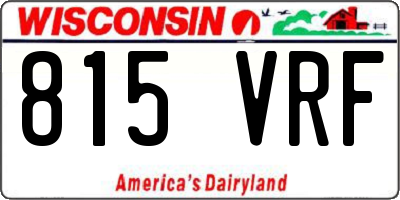WI license plate 815VRF