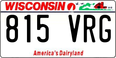 WI license plate 815VRG