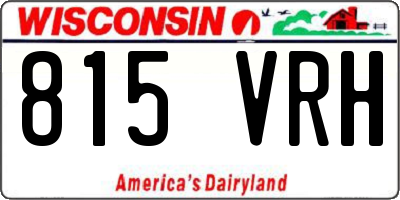 WI license plate 815VRH
