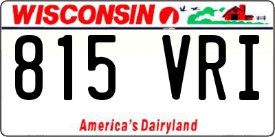 WI license plate 815VRI