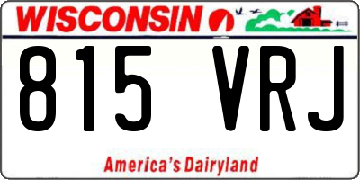 WI license plate 815VRJ