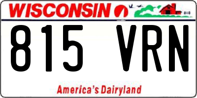 WI license plate 815VRN