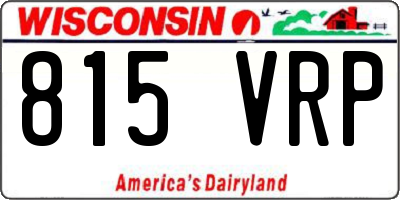 WI license plate 815VRP