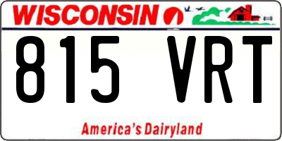 WI license plate 815VRT