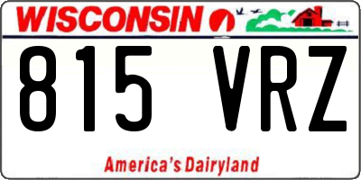 WI license plate 815VRZ