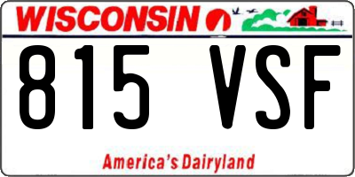 WI license plate 815VSF
