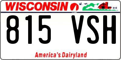 WI license plate 815VSH