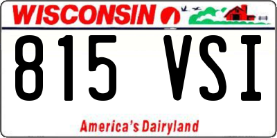 WI license plate 815VSI