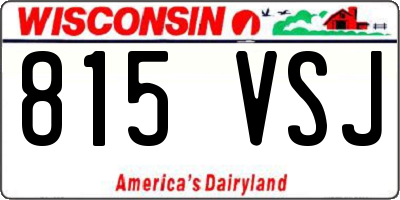 WI license plate 815VSJ
