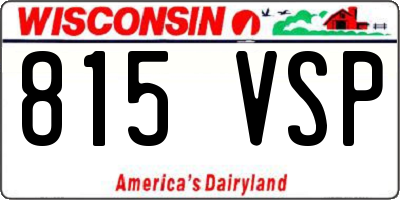WI license plate 815VSP