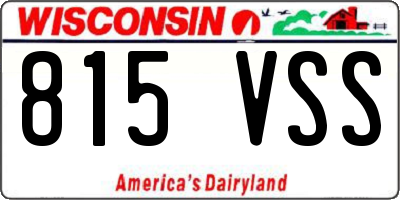 WI license plate 815VSS