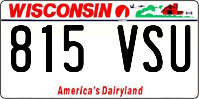 WI license plate 815VSU
