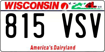 WI license plate 815VSV