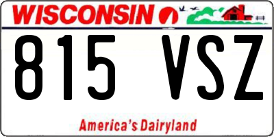 WI license plate 815VSZ