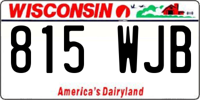 WI license plate 815WJB