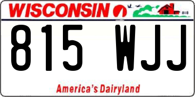 WI license plate 815WJJ