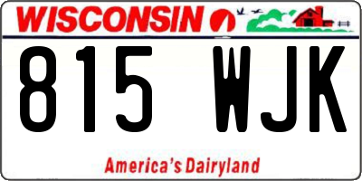 WI license plate 815WJK