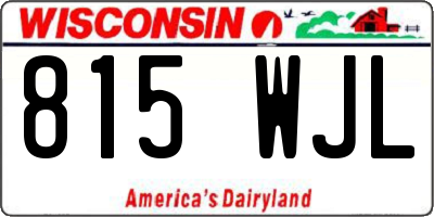 WI license plate 815WJL