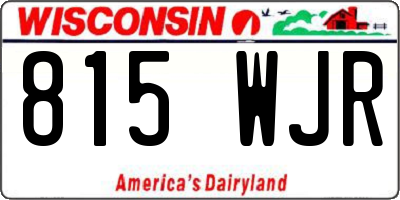 WI license plate 815WJR