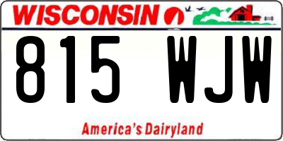 WI license plate 815WJW