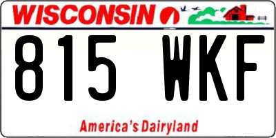 WI license plate 815WKF