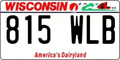 WI license plate 815WLB