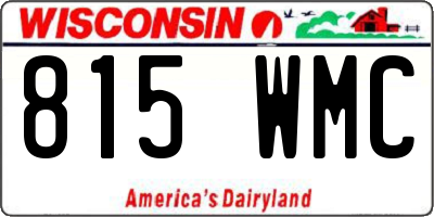 WI license plate 815WMC