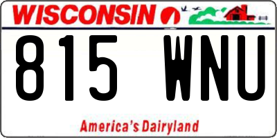 WI license plate 815WNU