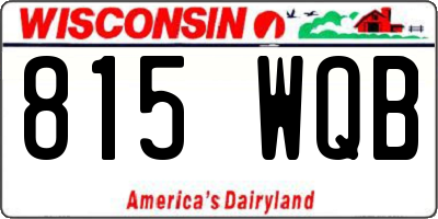 WI license plate 815WQB