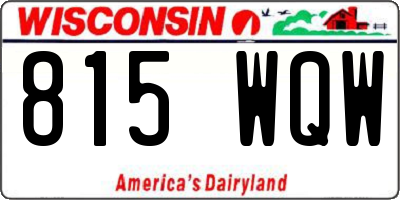 WI license plate 815WQW