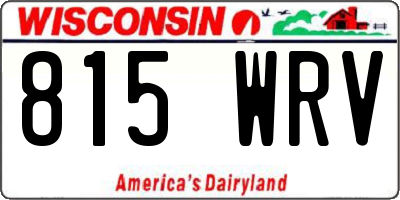WI license plate 815WRV