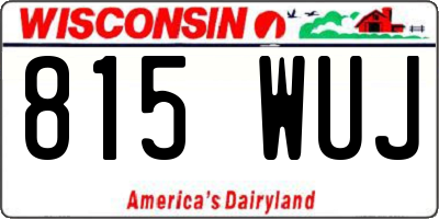 WI license plate 815WUJ