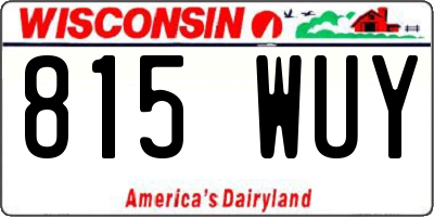WI license plate 815WUY