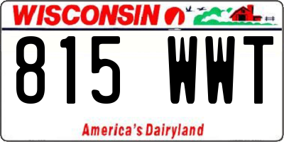 WI license plate 815WWT