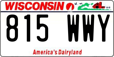 WI license plate 815WWY